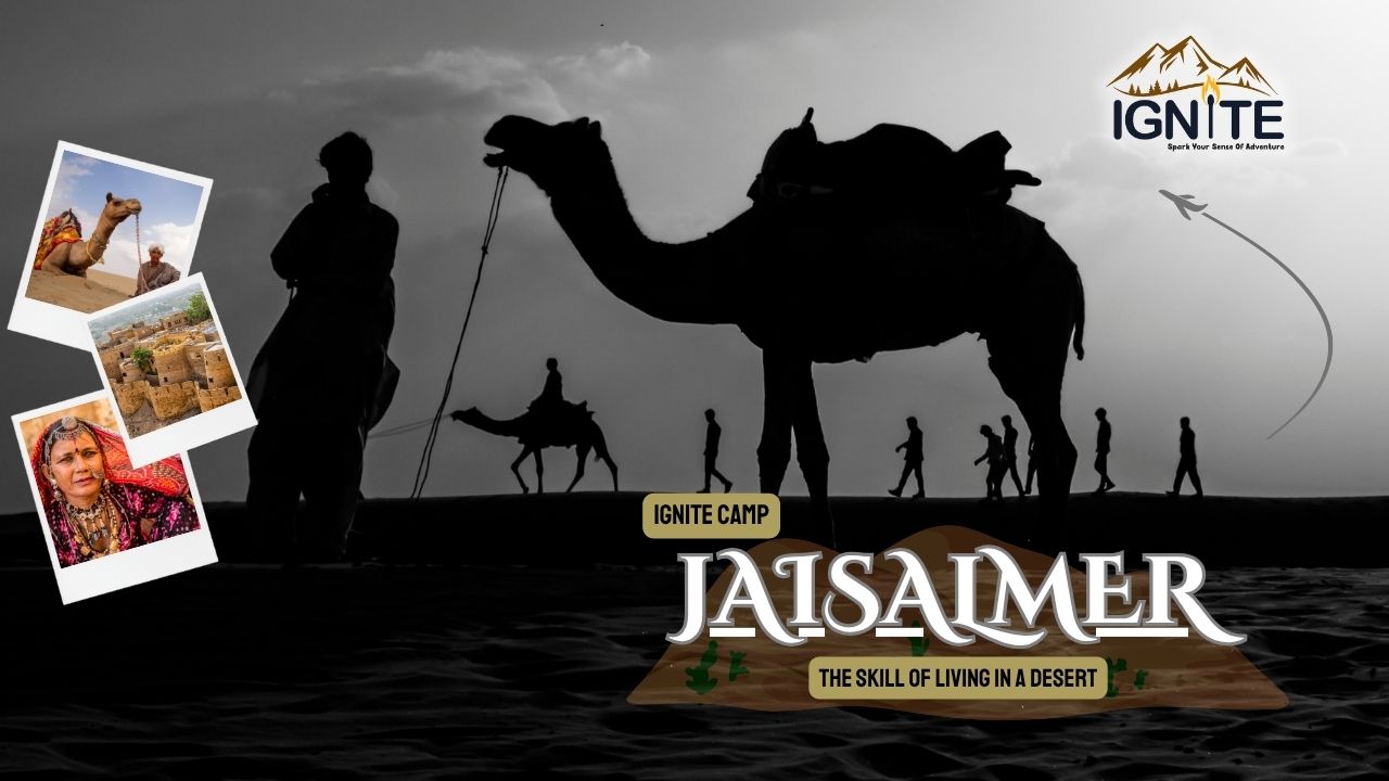 Desert adventure in Jaisalmer with golden sand dunes